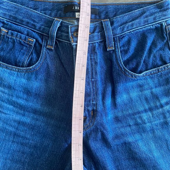 J Brand Mid-Blue “Wynne Straight High-Rise” Jeans - Picture 6 of 9